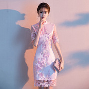 Sườn xám váy ngắn 2020 phiên bản sửa đổi mùa thu của phụ nữ cô gái trẻ thời trang hàng ngày mới của gió Trung Quốc