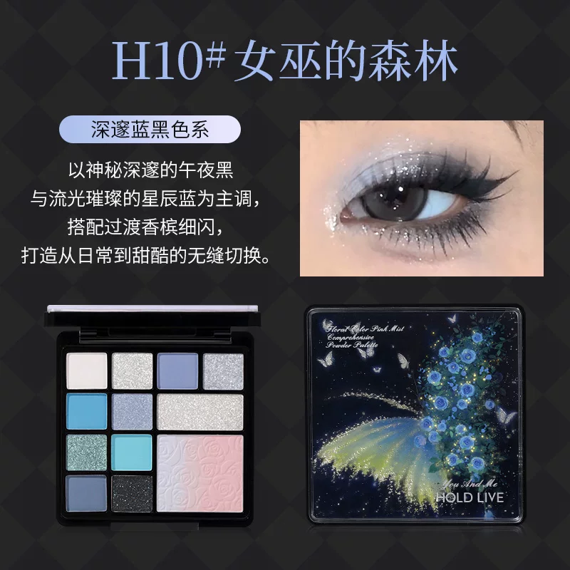 Палетка теней для век HOLD LIVE Paris Garden Milk Tea Cantonese Makeup Certified Niche 13.7 г