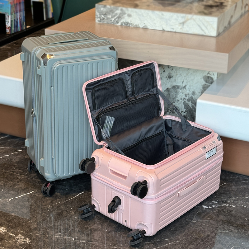 Five-Wheel Deep Compartment Suitcase with Side Opening, Large Capacity Luggage Case, 2026 New Model, Expandable, Sturdy and Durable Travel Suitcase
