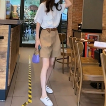 2022 Summer New Womens Clothing Summer Casual Dress Shirt Summer Dress Shirt Shorts Two Suits Fashion Tide