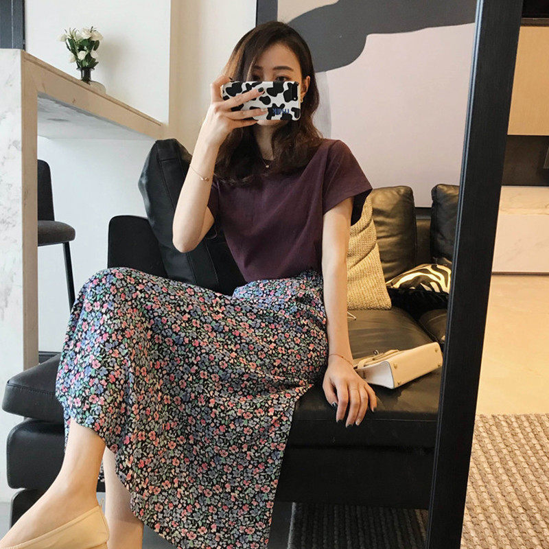 2022 summer new women's clothing summer small summer temperament two-piece suit floral dress sub-summer dress