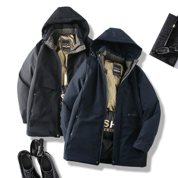 Black gold graphene technology! plus velvet to keep warm! winter men's windproof business thickened casual cotton clothes are trendy Black gold graphene technology! plus velvet to keep warm! winter men's windproof business thickened casual cotton clothes are trendy
