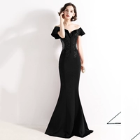 YS190807 черный длинный стиль