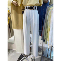 SARA Broad Legs Pants 2023 Spring Clothing New High Waist Feeling Suit Pants relaxed small lady pants