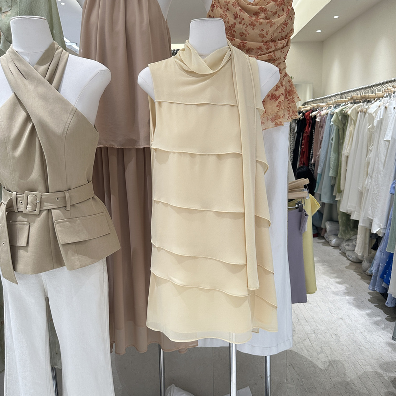 Yoomini French Ruffle Sleeveless Dress for Women 2026 Summer New High-End Layered Tank Dress Trendy Yoomini French Ruffle Sleeveless Dress for Women 2026 Summer New High-End Layered Tank Dress Trendy