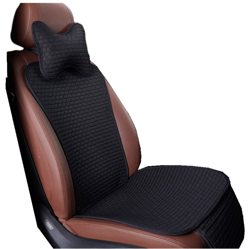 Car Cushions Linen Fabric All Season Universal Non-slip Free Bundled Wellness Mat summer Three sets of breathable Four Seasons cushion