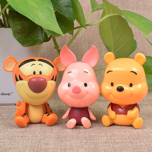 Фигурка для прыжков, конструктор, игрушка, транспорт, Винни-Пух, Пяточок, Тигра, капсульная игрушка, подарок на день рождения