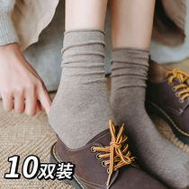 Socks womens stockings stockings stockings stockings tide black cotton high-waisted cotton socks spring and autumn autumn and winter