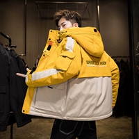 Мужская трендовая утепленная зимняя куртка, пуховик с пухом, в корейском стиле, 2020