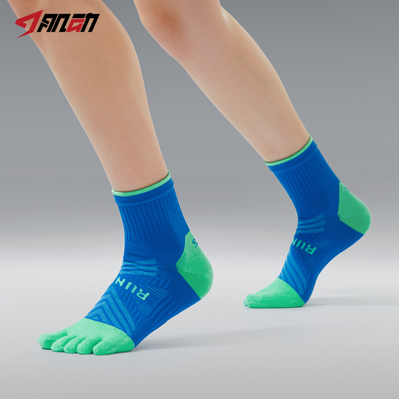 Muscle-Motion Mid-Tube Professional Sports Running Lycra Five-Toe Socks for Men and Women, Split-Toe Socks, Marathon Socks, Hiking Socks
