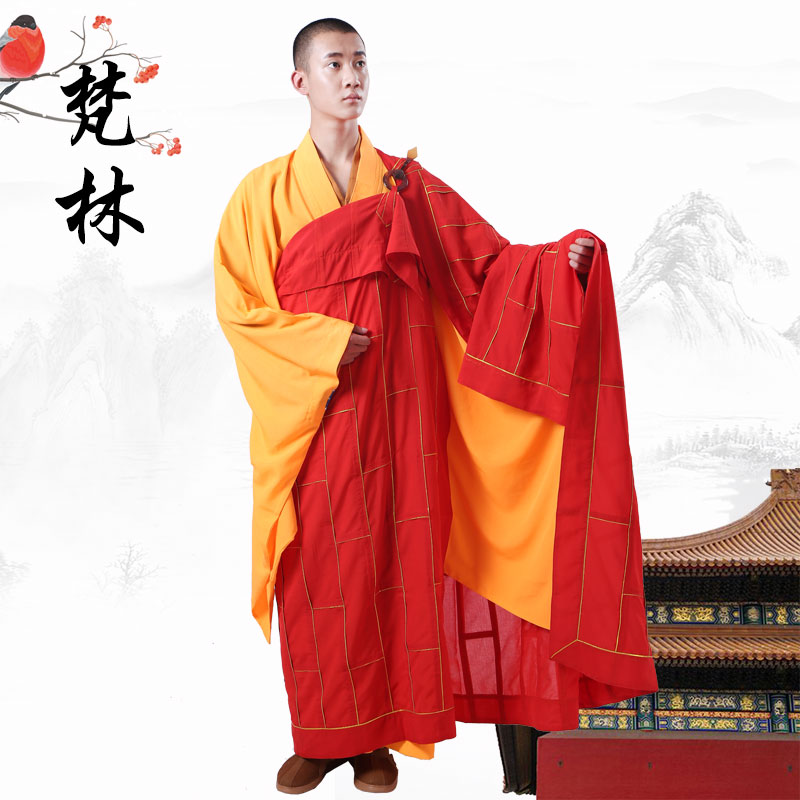 Sanskrit Sanbao ancestral clothes Buddhist Law Society Buddhist Law will import stage yarn material fine as made of method