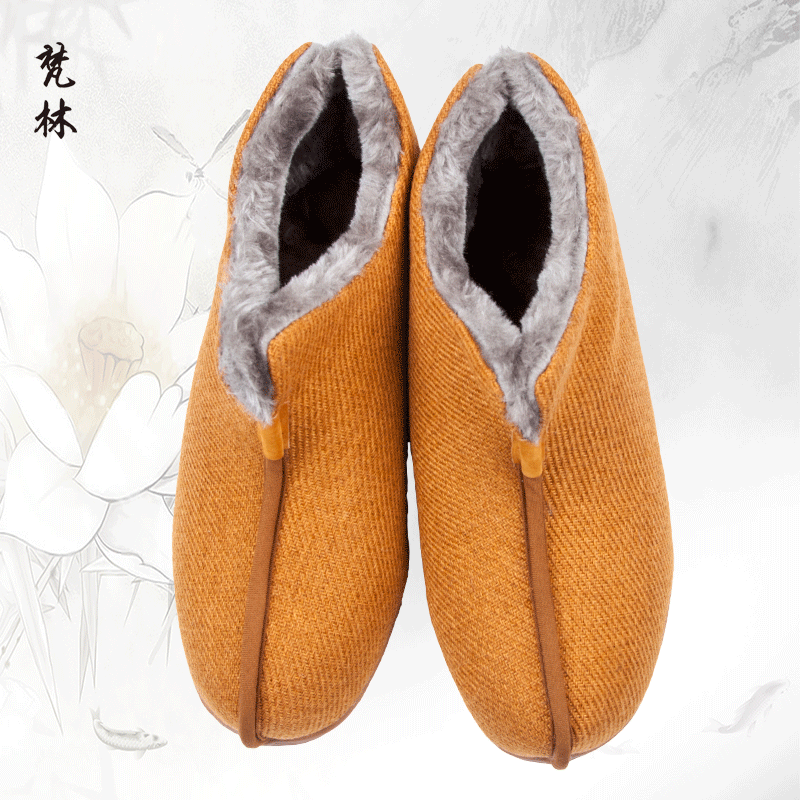 Van Lin winter linen velvet cotton shoes plus velvet cotton boots monk monk monk shoes monk shoes snow boots