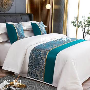 Hotel Bedding, Light Luxury Bed Runner, Bed Flag, Bed End Cushion, Bed Cover, Table Runner, Matching Cushion and Pillow