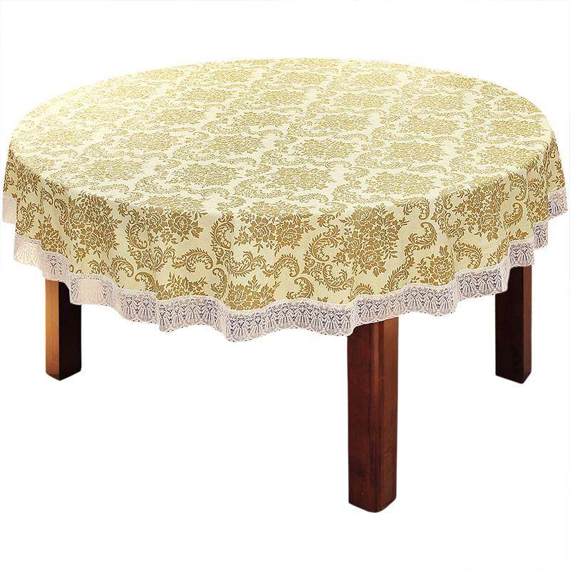 Round Table Waterproof, Oil-Proof, and Heat-Resistant Table Cover 1.8m Tablecloth 1.5m 1.5 Family Dining Table Large Round Table for Home Use