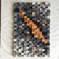 Sound-absorbing panels hanging paintings living room background walls customized three-dimensional shape sound insulation materials decorative mosaic wooden diffusion panels