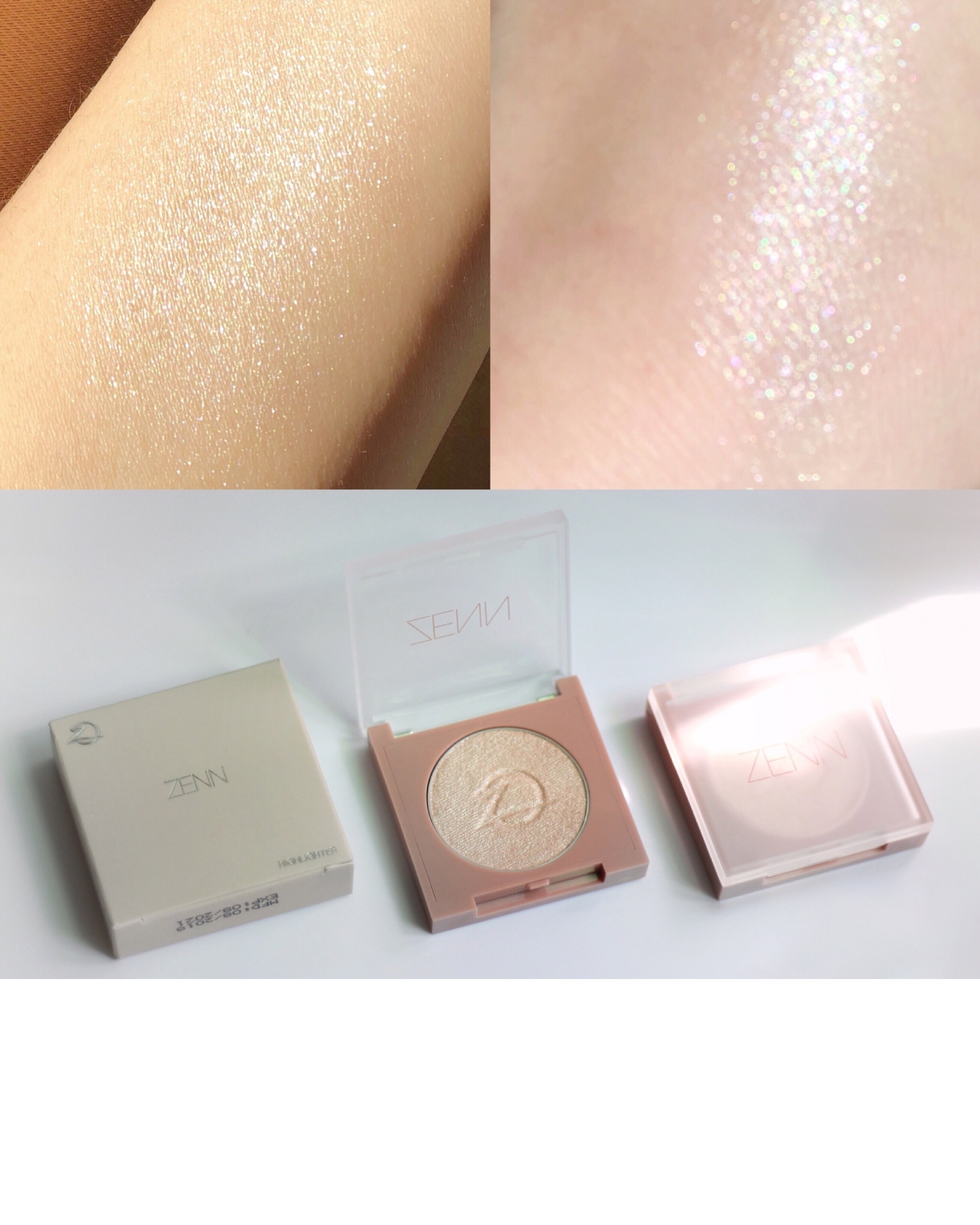 Zenn mới ở Thái Lan Đơn sắc lấp lánh kết cấu lấp lánh mềm mại powder bột không bay kéo dài khả năng sửa chữa sáng phấn bắt sáng maybelline