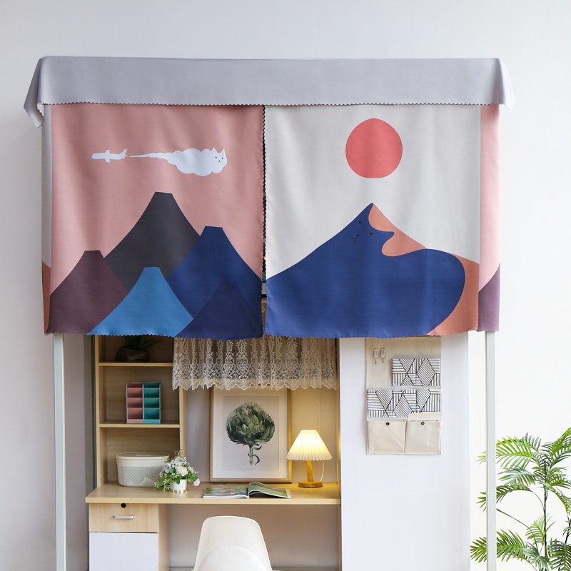 Dormitory bedcurtain thickening on strong shading on the strength in wind female student bedroom curtain