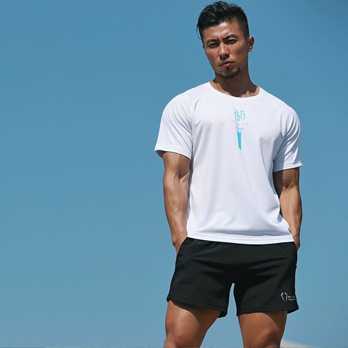 Быстросохнущая дорожная дышащая спортивная футболка, короткий рукав, быстрое высыхание, свободный крой, впитывает пот и запах, для бега