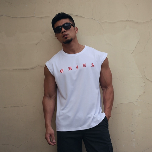 Мужской спортивный быстросохнущий баскетбольный жилет для спортзала, приятная телу футболка для тренировок без рукавов, для бега, короткий рукав