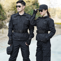 Security clothes for men black for training outdoor property on duty service hotels for wear-resistant clothing Spring and Autumn