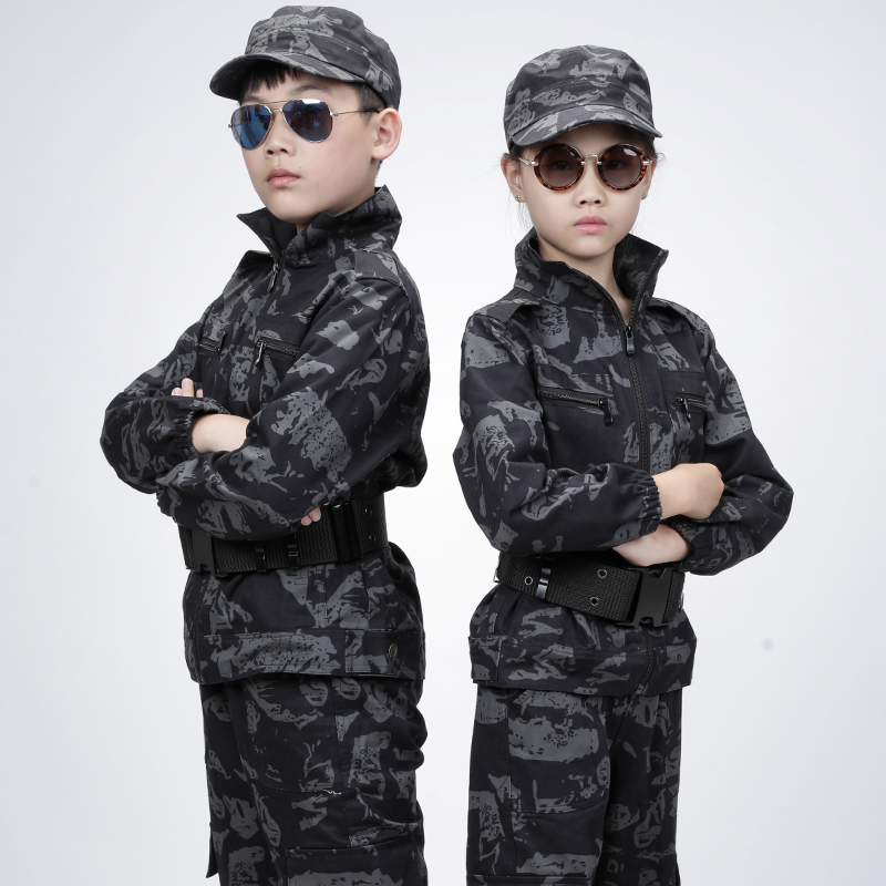 Children's camouflage uniform suit men's pure cotton military uniform summer camp primary and secondary school students military training clothing special forces training uniform autumn