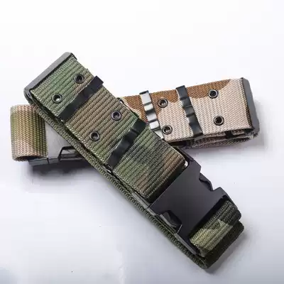 Dunlang outdoor belt Military fan multi-function outer belt Security armed belt Black nylon belt Men's tactical belt