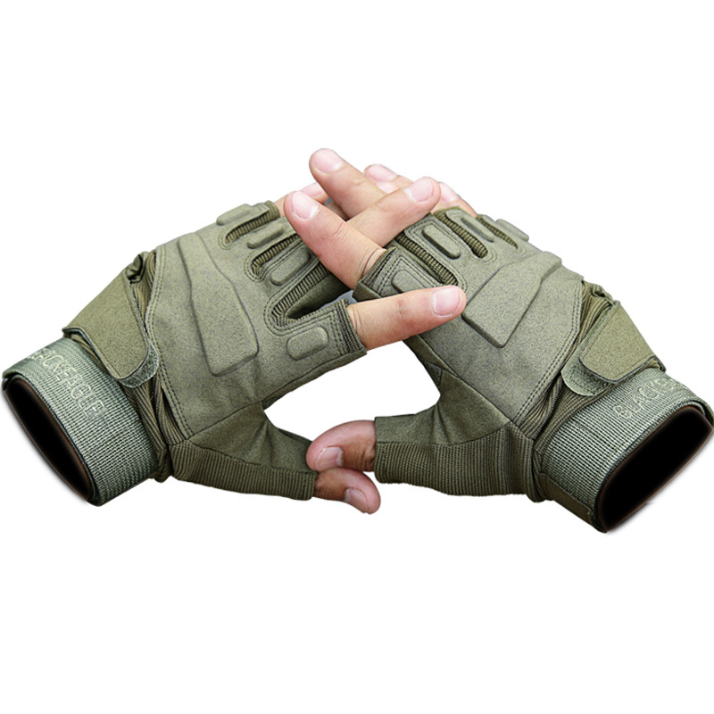 Autumn tactical gloves Outdoor sports motorcycle riding gloves Military fan fighting half-finger black Hawk combat gloves Male