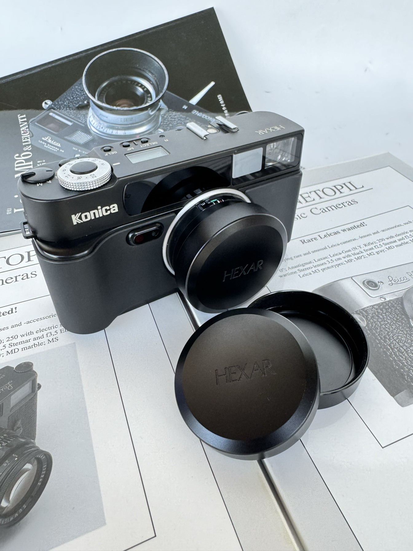 Konica hexar af metal lens cap: the perfect accessory for retro
