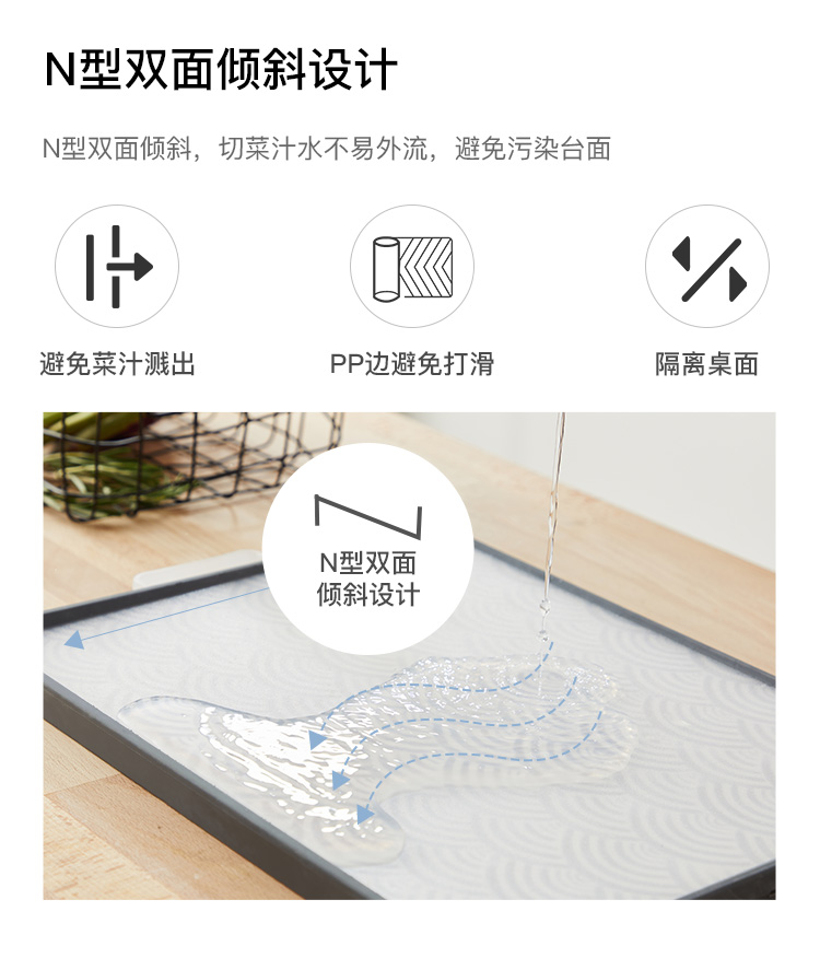 淘宝心选 304不锈钢菜板 双面抗菌砧板 图7