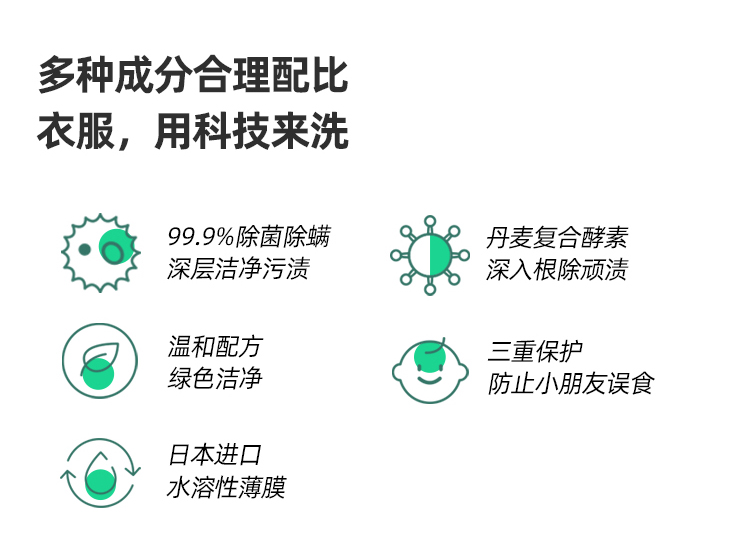 【淘宝心选】除菌除螨洗衣凝珠2盒100粒