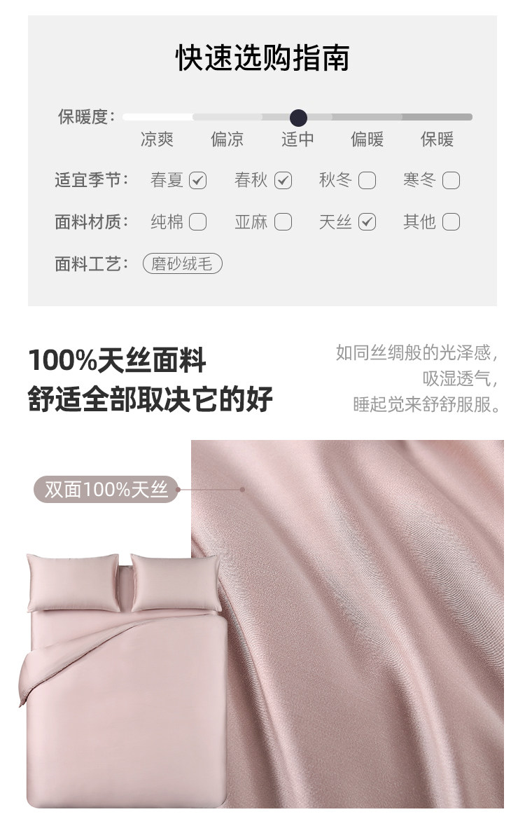 高端床品 淘宝心选 60支玻尿酸天丝面料 床上四件套 1.5米 媲美丝绸 图3