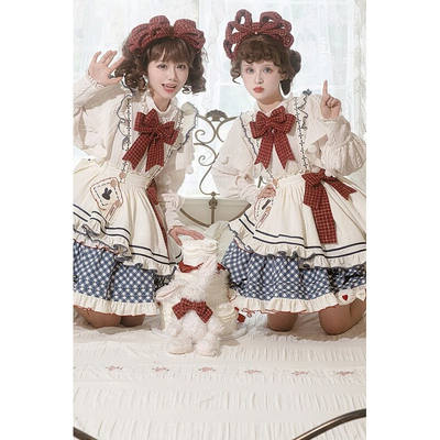 "Evening Sleep Town lolita Dress, Original and genuine White Rabbit Milk Candy, Daily cute Lolita set in stock small items.
