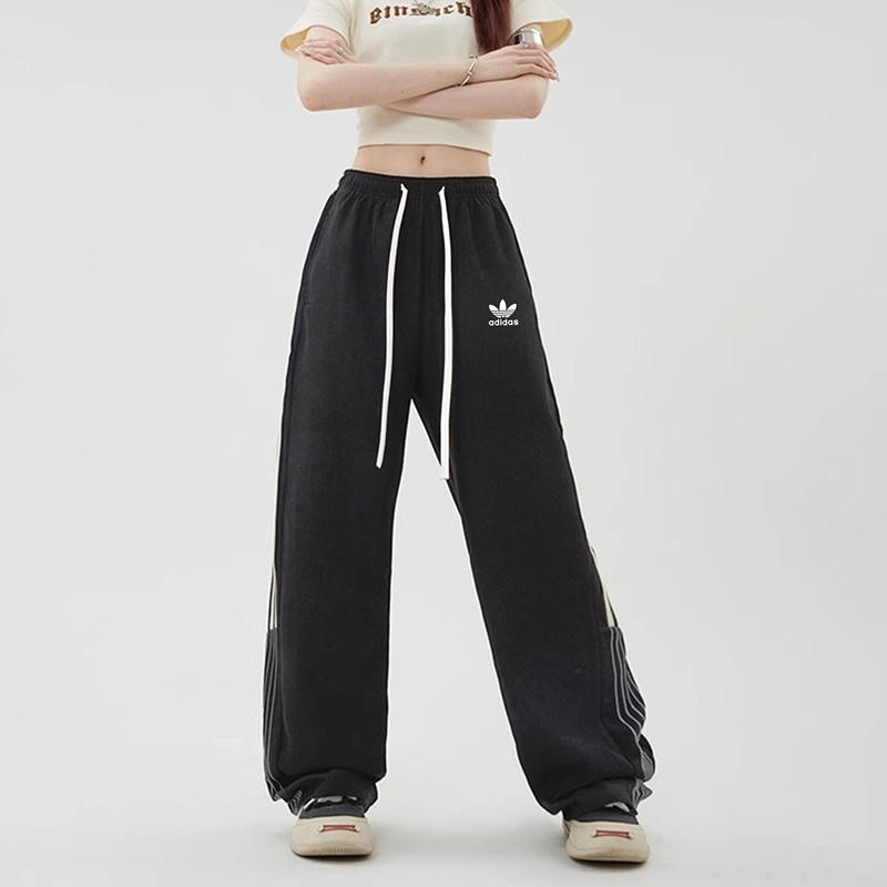 Autumn and Winter American-Style Sweatpants for Women Adidas Adidas Loose Pure Cotton Wide-Leg Pants Clover Casual Long Pants for Men Autumn and Winter American-Style Sweatpants for Women Adidas Adidas Loose Pure Cotton Wide-Leg Pants Clover Casual Long Pants for Men