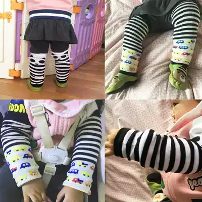 Newborn baby socks Cotton children's leggings Socks Baby stockings Anti-dirty and anti-fall crawling sleeve cover Sleeve knee pads