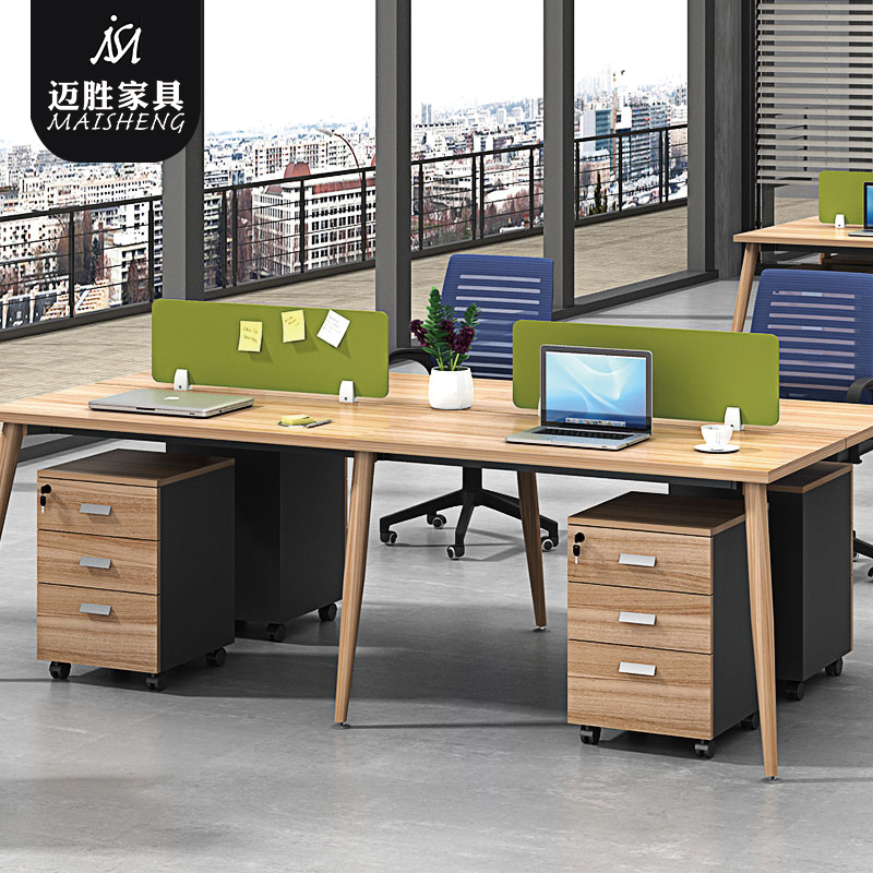 Desk simple modern staff computer desk 2 4 6 people screen staff card holder desk desk office furniture