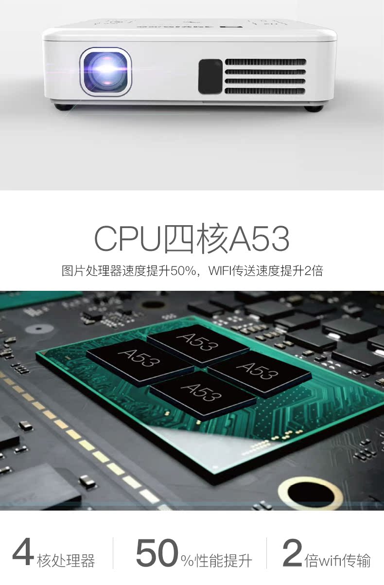 Úc mã máy chiếu mini gia đình HD máy chiếu nhỏ cầm tay wifi không dây rạp hát tại nhà điện thoại di động chiếu