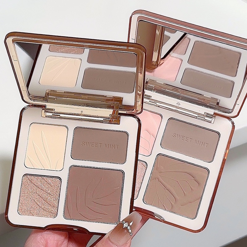 Celebrity-Style Contouring Palette, High-Gloss All-In-One Contouring Nose Shadow and Silhouette Powder, Matte Face, Three-Dimensional Brightening and Natural Celebrity-Style Contouring Palette, High-Gloss All-In-One Contouring Nose Shadow and Silhouette Powder, Matte Face, Three-Dimensional Brightening and Natural