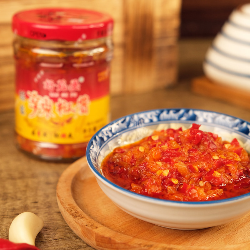 Good Mushrooms in Guangdong Chaoshan Artisanal Homemade Garlic Sauce Hot Pot Chili Sauce Leftovers with spicy chopped pretzels with rice sauce-Taobao