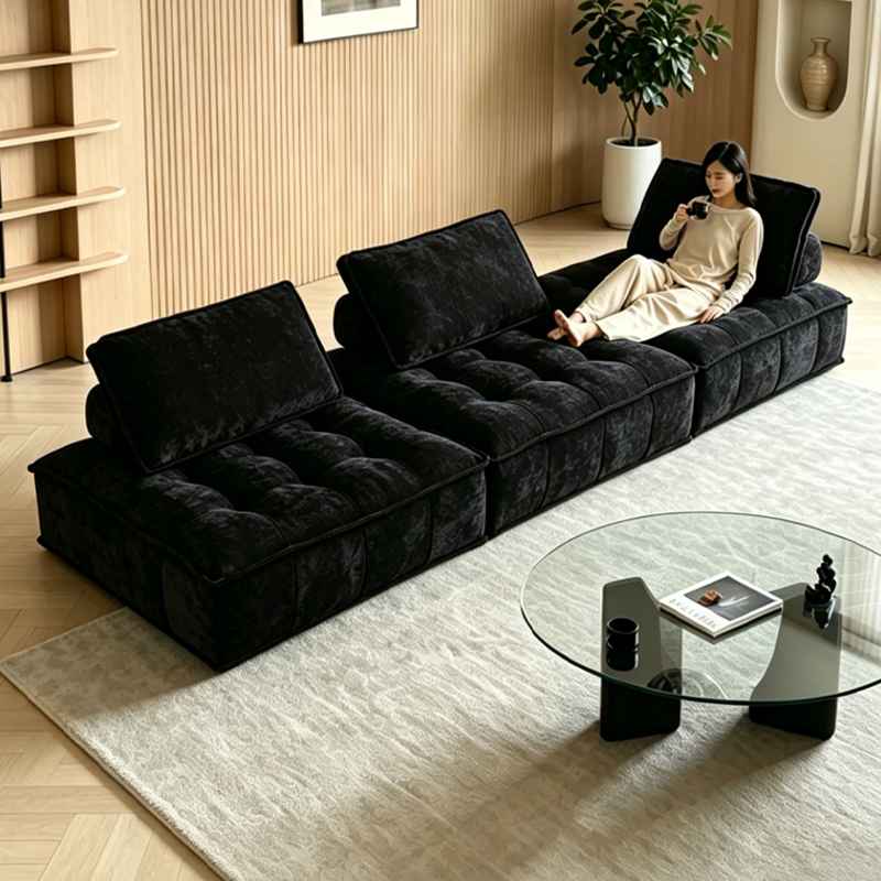 Tisyu Piedmont Sofa Chenille Small Apartment Living Room Removable and Washable Modular Fabric Sofa