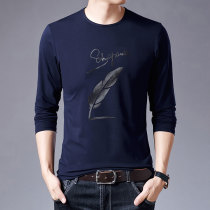 Spring warm underwear male blouse single piece pure cotton long sleeves can be worn out of autumn clothes mens bottom cotton sweatshirt on top of body damp