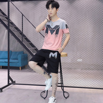Teen Sleepwear Male Summer Short Sleeve Shorts Suit Pure Cotton Fashion Junior students Home Clothing Summer Thin trends