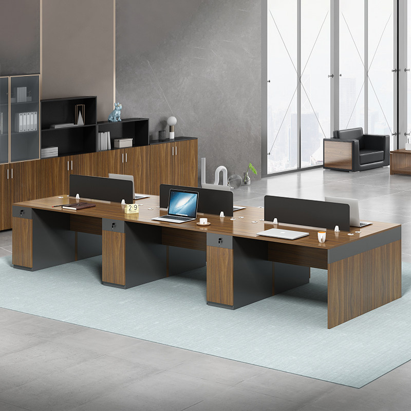 Staff Desk Chair Portfolio Brief About Modern Screen Table 4 6 People's Desk Four-place computer desk