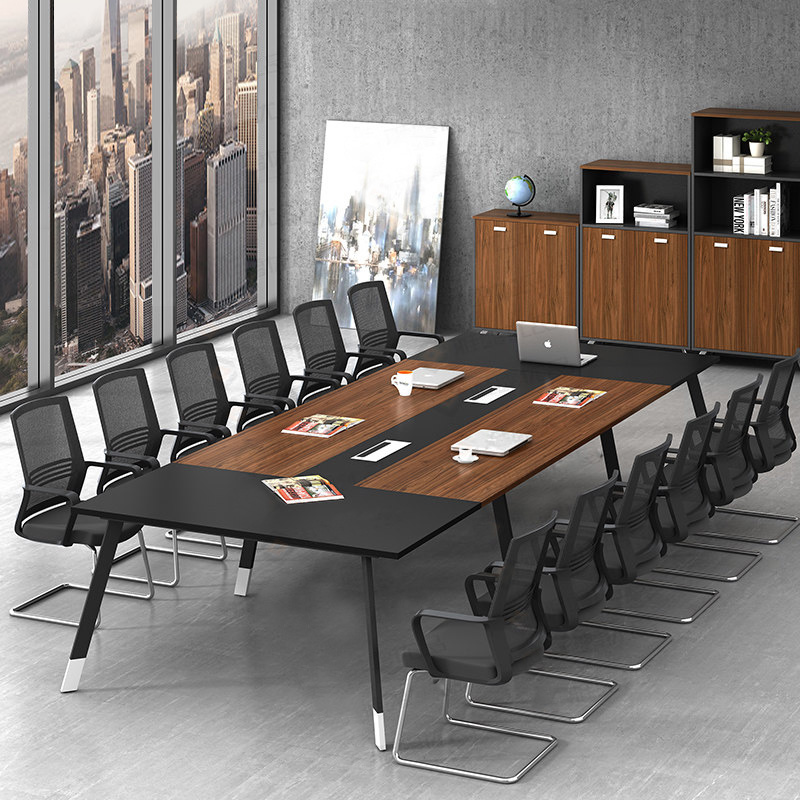 Office furniture big small meeting table long table and chairs combined desk training table strip table minimalist modern