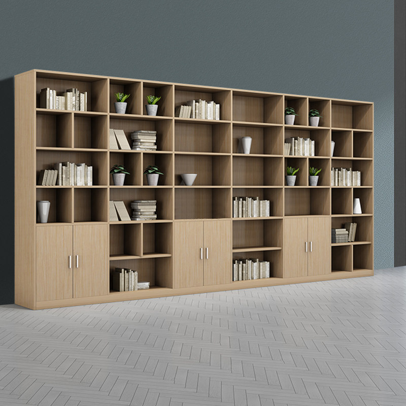 Custom File Archival Cabinet Wooden Plaid Bookcase Bookcase For Smoking Wine Supermarket Library Display Cabinet Training Containing Cabinet