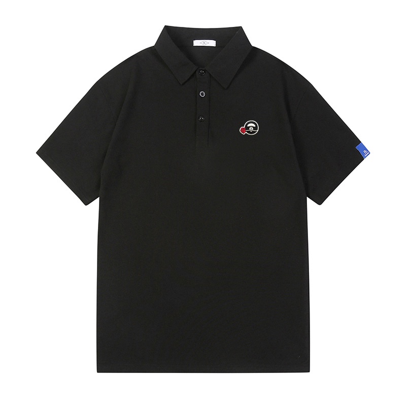 Bape Duck Men's Short-Sleeved T-Shirt Men's Lapel Polo Shirt Trendy Brand 2024 Summer Half-Sleeved Top Men's Clothing