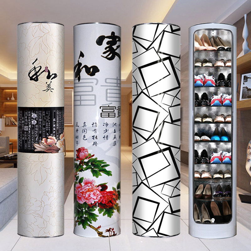 Fulin Wanjia creative 360-degree rotating shoe cabinet intelligent disinfection household door shoe rack round cylinder 202021