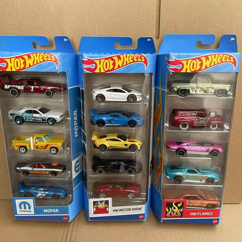 Hot Wheels Hot Alloy Sports Car Model Set of Five Children's Toy Cars Track-Specific Vehicles Small Cars for Boys