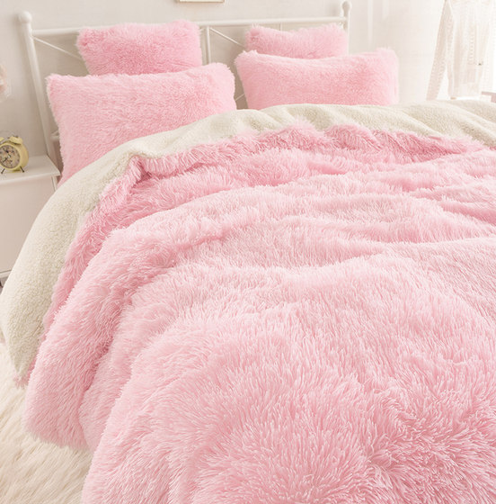 Customized thickened mink velvet duvet cover single piece lamb velvet plush winter bedding single and double duvet covers