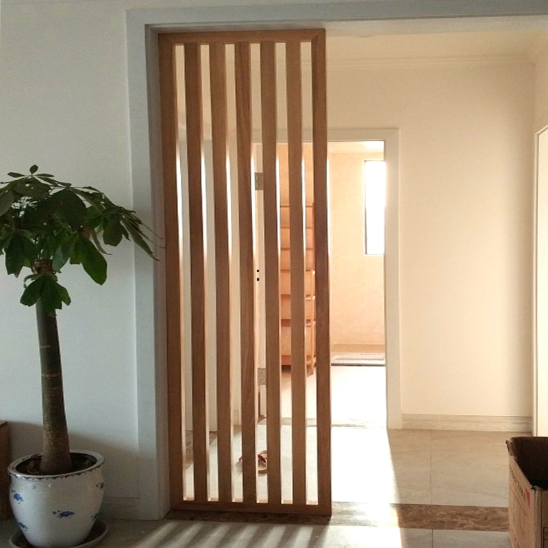 Phong cách Bắc Âu đơn giản lưới gỗ rắn phân vùng phòng khách màn hình lối vào hiên phân vùng lưới tản nhiệt khu vực ướt và khô phân vùng - Màn hình / Cửa sổ vach ngan phong khach dep