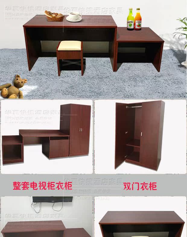 Giường khách sạn nội thất khách sạn giường tiêu chuẩn phòng hoàn thành nhanh khách sạn phòng căn hộ giường khách sạn tủ quần áo TV tủ quần áo - Nội thất khách sạn giường đơn